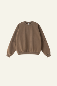 Men's Streetwear Washed Patchwork Pullover