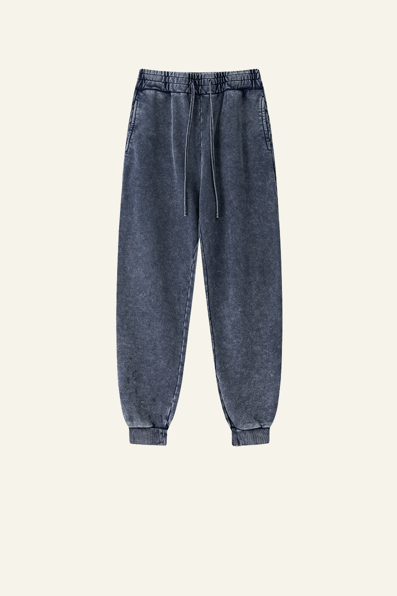 Men's Vintage Washed Cotton Cuffed Sweatpants