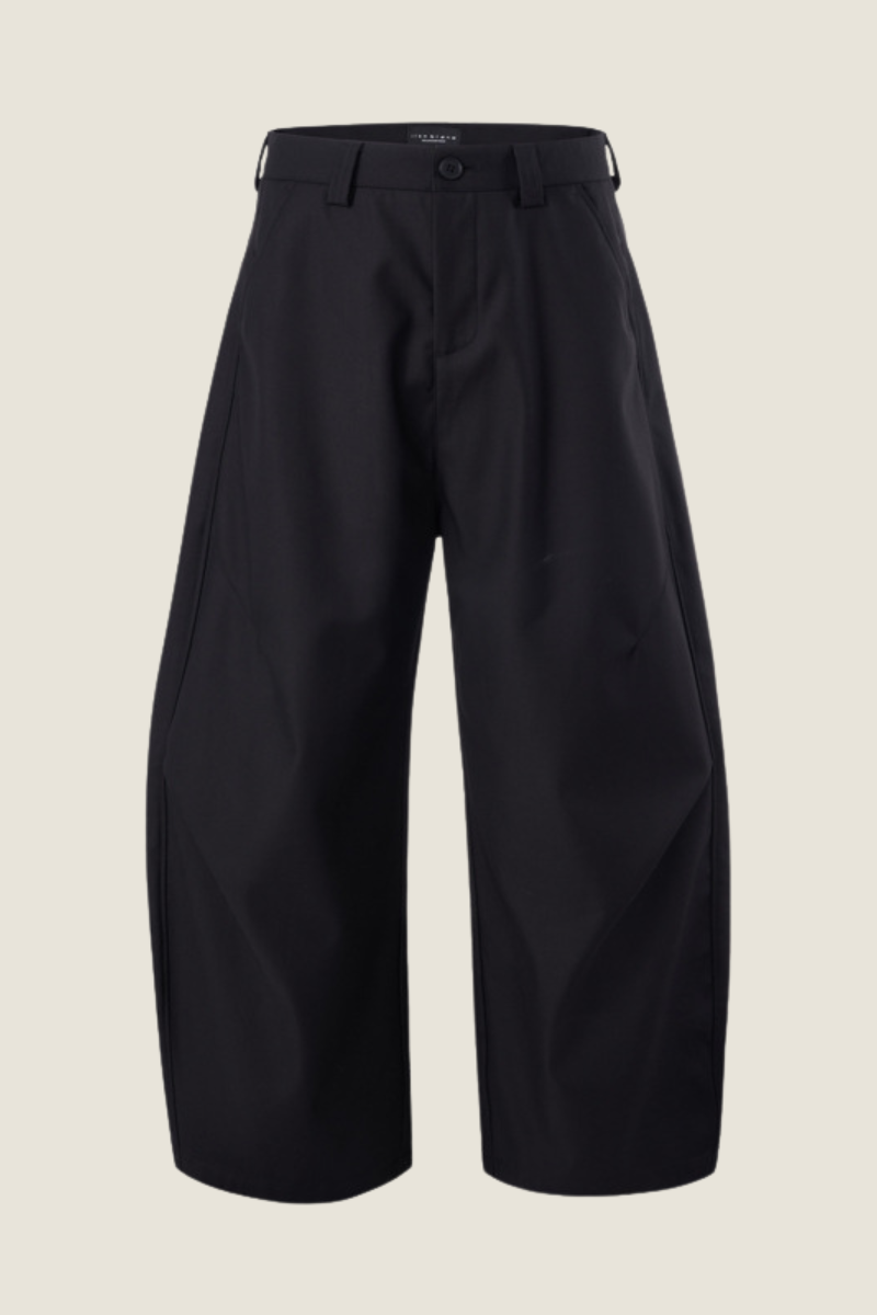 Men's 3D Curved Double Hem Back Pocket Wide Leg Cargo Pants