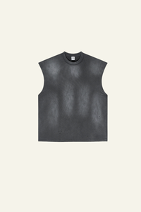 Women's Oversize Vintage Gradient Cotton Sleeveless T-shirt