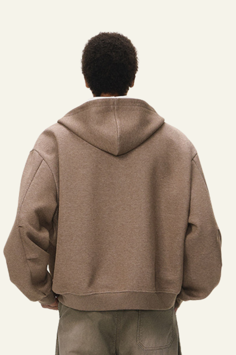 Men's Streetwear Double-Sided Zip Hooded Jacket
