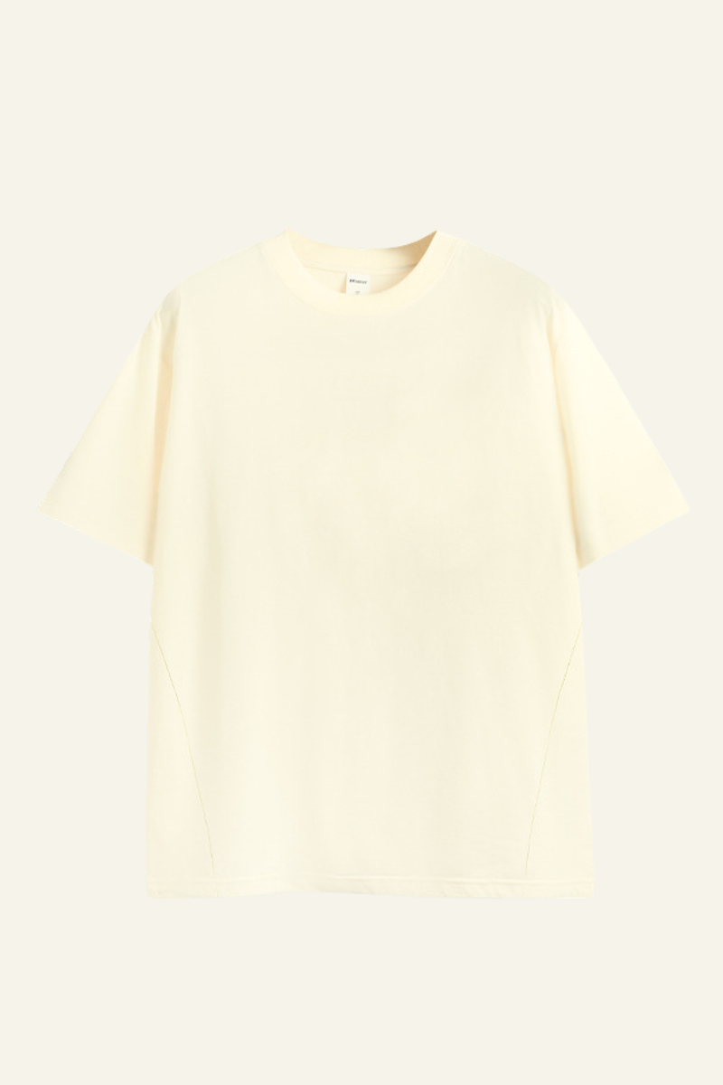 Men's Streetwear Loose-Fitting Drop Shoulders Solid T-shirt