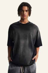 Men's Cotton Streetwear Washed Vintage  T-shirt