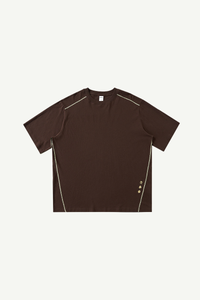 Women's Cotton Drop Shoulder Tee Back Vertical Print
