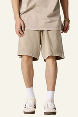 Men's Cotton Streetwear Washed Three side stripes Shorts