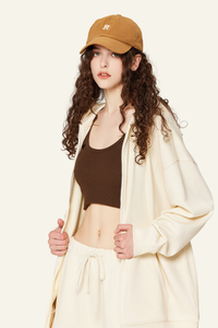 Women's  Streetwear Full Zipper Hooded Jacket