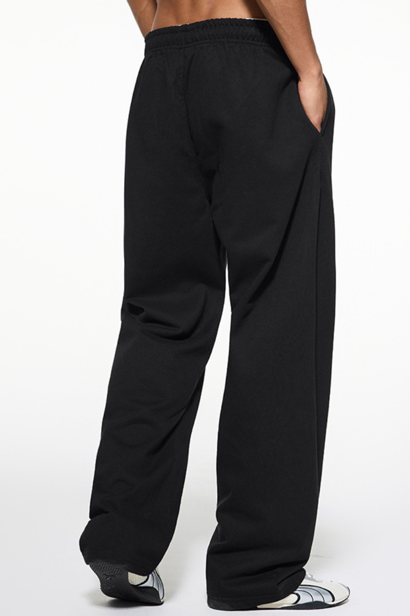 Unisex Summer 450g Elastic Drawstring Straight Pants