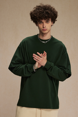 Men's Cotton Patchwork Faux Two-Piece Sweatshirt