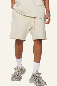Men's Vintage Washed Cotton Frayed-Hem Shorts
