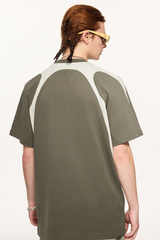 Men's Summer 230g Cotton Colorblock Raglan Loose Crew Tee