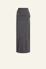 Women's Ruched Slim Fit Maxi Skirt.