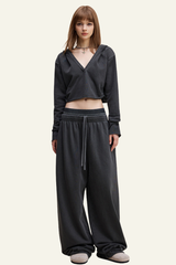 Women's Vintage Streetwear Set:Hoodie & Casual Pants