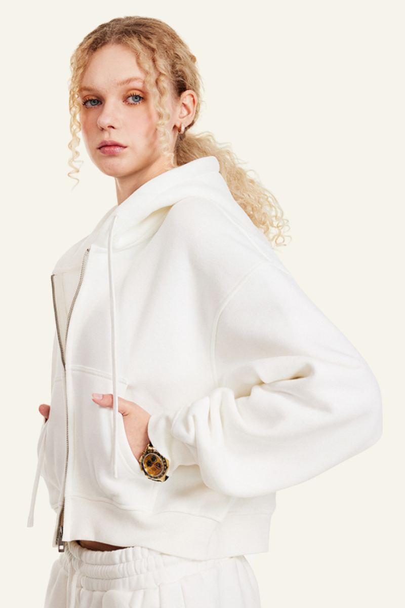 Women's Full Zipper Hooded Jacket