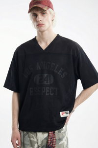 Men's Cotoon Streetwear  Faux Embroidery T-shirt