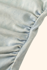 Women's Spring Summer 235g Washed Crewneck Ruched Tank