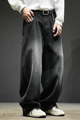 Men's Spring Summer Washed Loose Wide Leg Cargo Pants