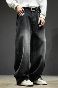 Men's Spring Summer Washed Loose Wide Leg Cargo Pants