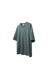 Unisex Spring Summer 265g Cotton Solid Crewneck Couple Tee