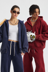 Unisex  370g spray washed zipper coat- couple's style