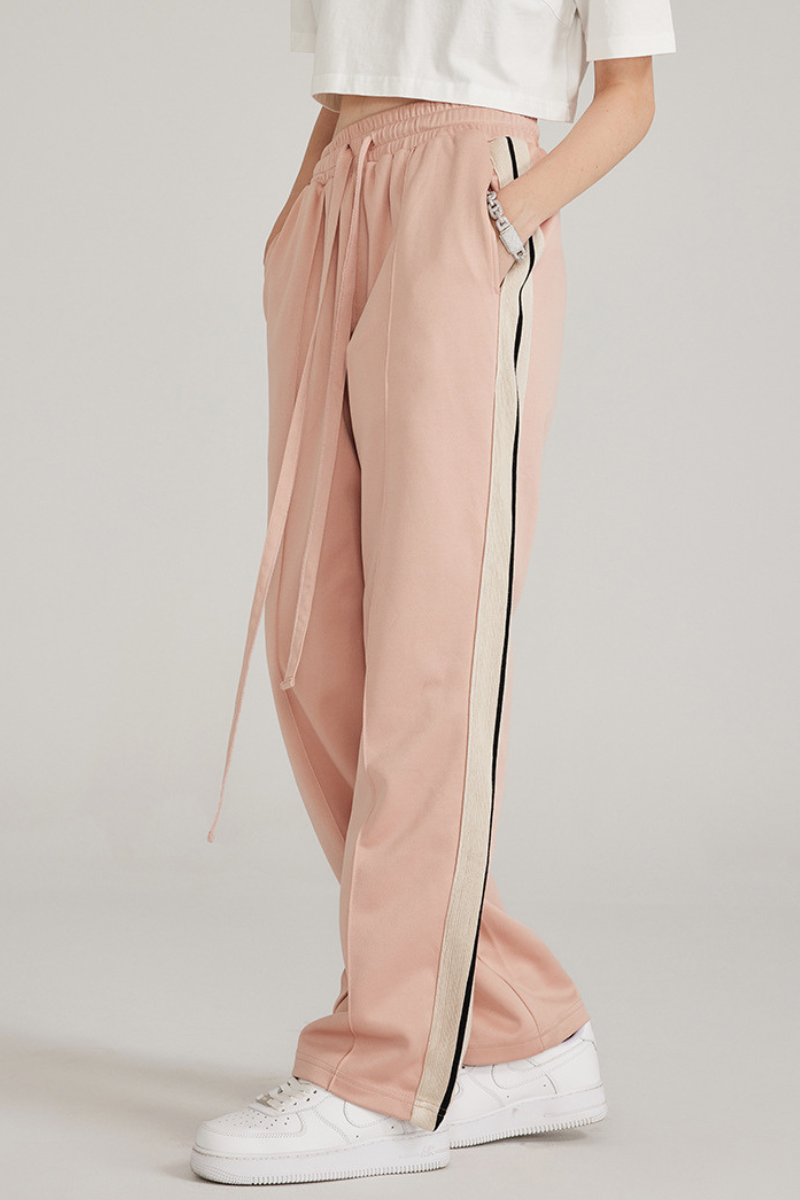 Women's Side-striped Drawstring Athletic Pants