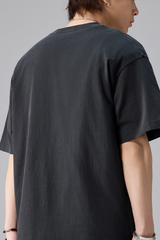 Men's Summer Cotton Washed Print Crewneck Tee