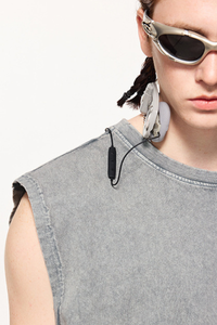 Men's Summer 275g Retro Washed Distressed Tank