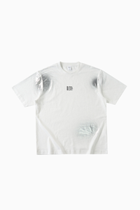 Women's Oversized Solid Cooling Powder Puff Print T-Shirt