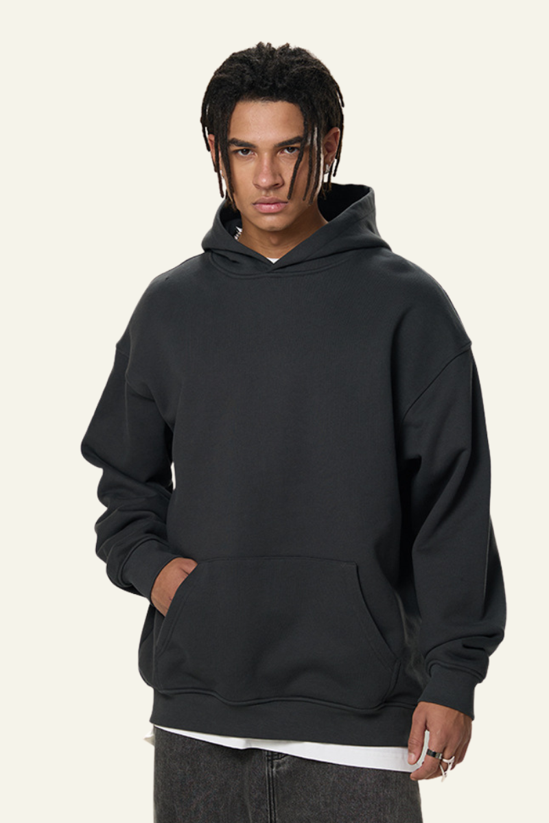 Men's Cotton Streetwear Front Pocket Hooded