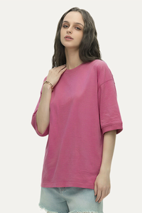 Women's 280g Cropped Oversized Terry Cuff Crewneck Tee