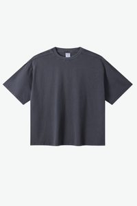 Unisex 275g Cotton Washed Raw Edge Patchwork Sports Tee