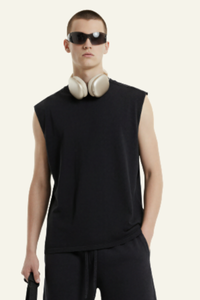 Men's Cotton Washed Retro Round-necked Tank Top