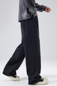 Men's Summer Tencel Draped Wide Leg Denim Pants