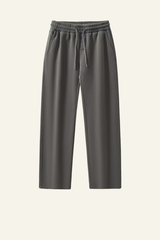 Men's Heavyweight Washed Fleece-lined  Straight-leg Pants.