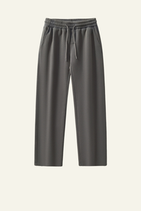 Men's Heavyweight Washed Fleece-lined  Straight-leg Pants.