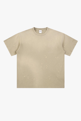 Men's 250g Cotton Distressed Loose Spray Wash Tee