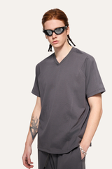 Men's Summer 240g Mesh V-Neck Breathable Tee