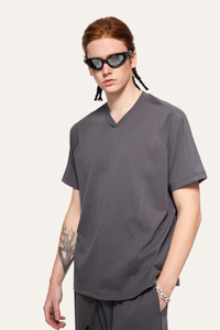 Men's Summer 240g Mesh V-Neck Breathable Tee