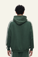 Men's Streetwear Side-Striped Solid Hoodie