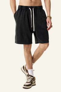 Men's Cottton Washed Athletic Wear Shorts