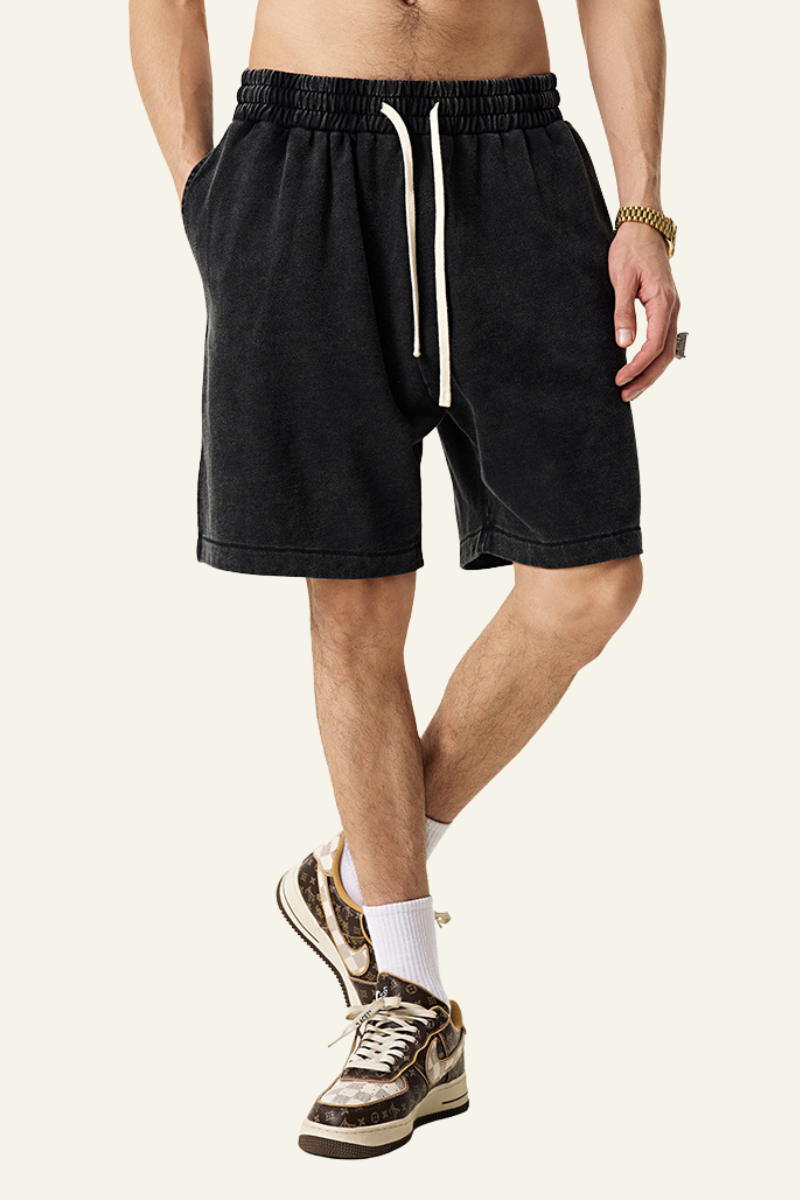 Men's Cottton Washed Athletic Wear Shorts
