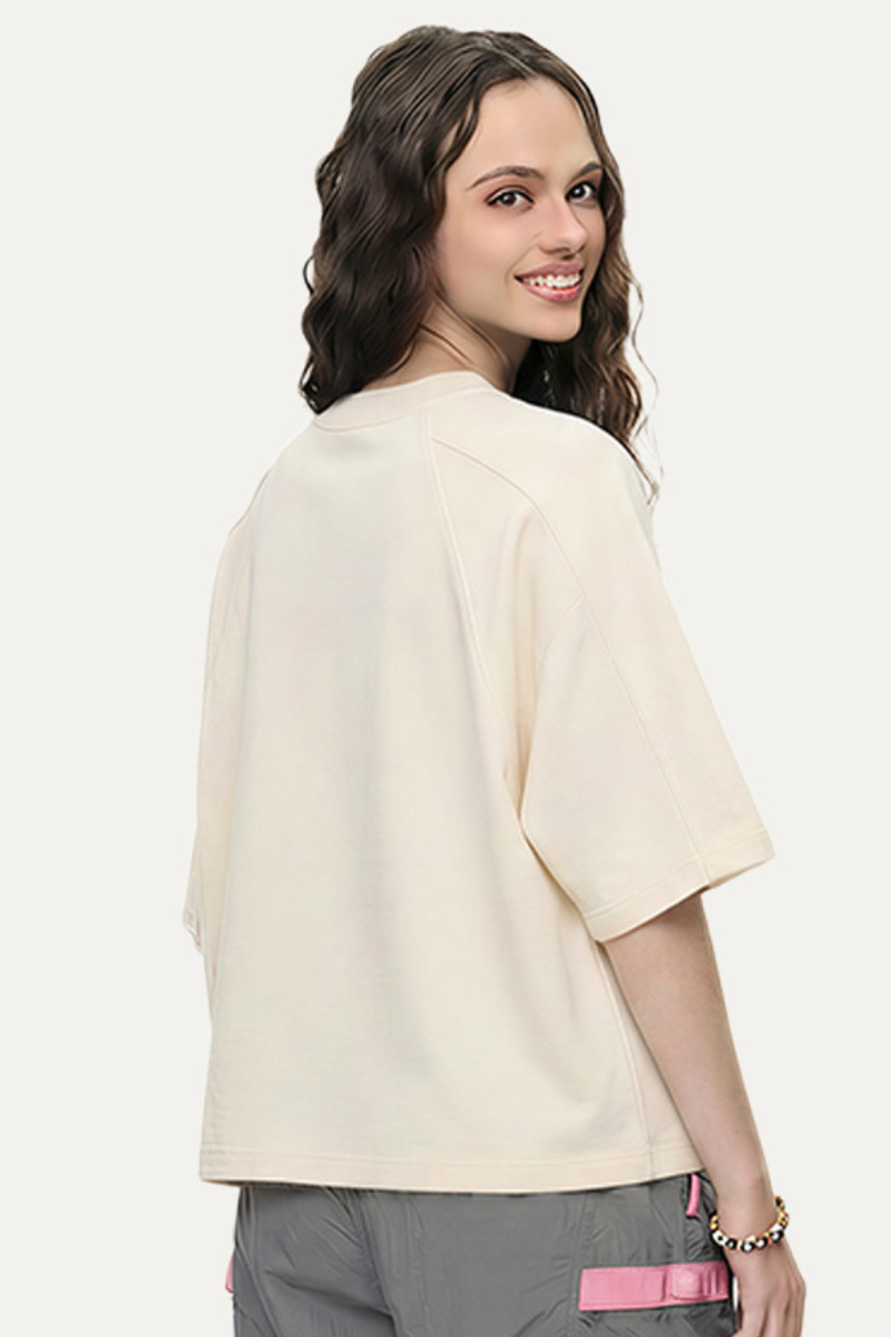 Women's 180g Polyester Cropped Oversized Cooling Tee