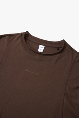 Men's Cotton-Linen Drop-Shoulder Tee w/FwdSideSeam & Sld Ltr