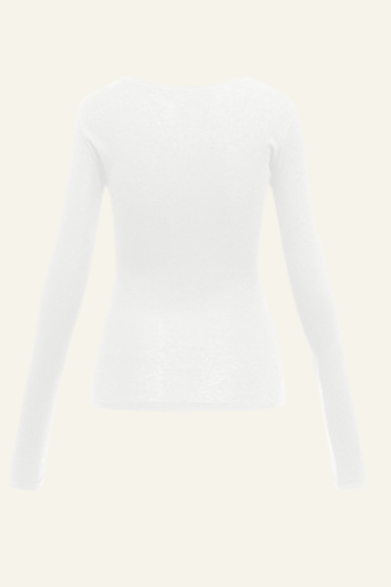 Women's V-Neck Tencel-Wool Stretch Relaxed-Fit T-Shirt