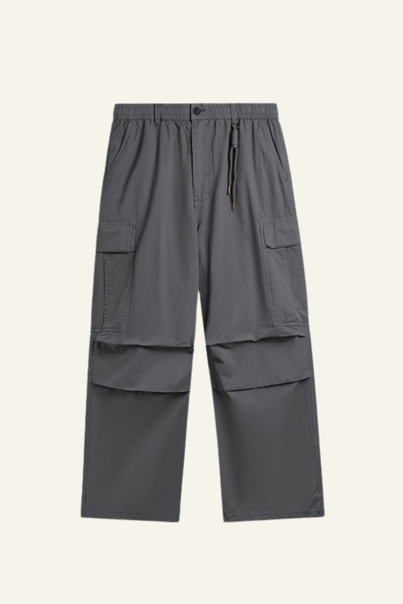Men's Streetwear Washed Cotton Side Pockets Cargo Pants