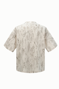 Men's Streetwear Jacquard Crack Print Vintage T-shirt