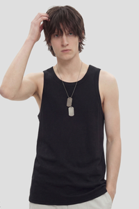 Men's 300g Heavy Raw Edge Earth Tone Moisture Wicking Tank