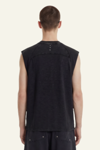 Men's Cotton Washed Retro Round-necked Tank Top