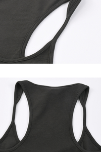 Women's Summer 265g Solid SKM Shaping LowNeck Spaghetti Tank