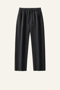 Men's Heavyweight Washed Fleece-lined  Straight-leg Pants.