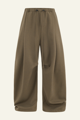 Men's Streetwear Linen Pleadted Wide-leg Pants